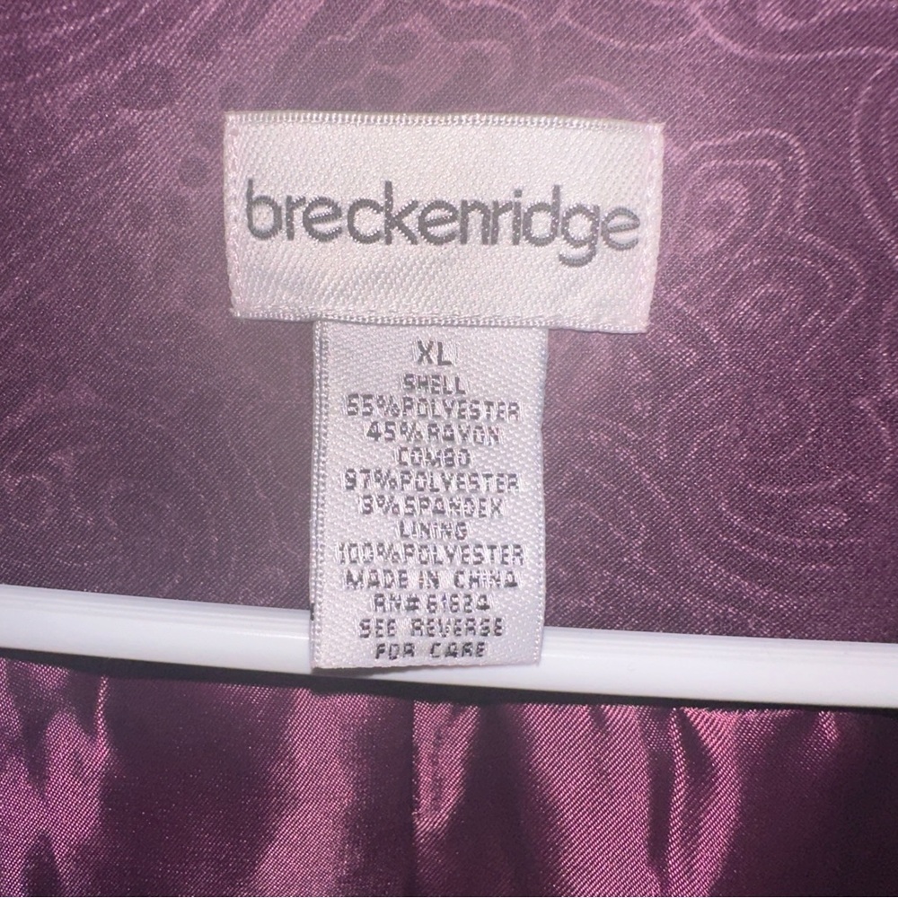 Breckenridge Purple Patchwork Button-Front Jacket… - image 8